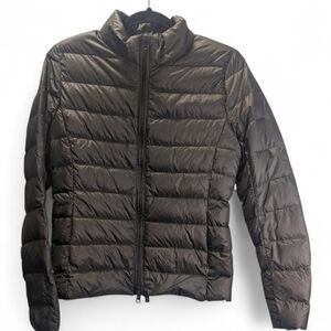 Women's Classic Black Lightweight Puffer Jacket Y2K Size S